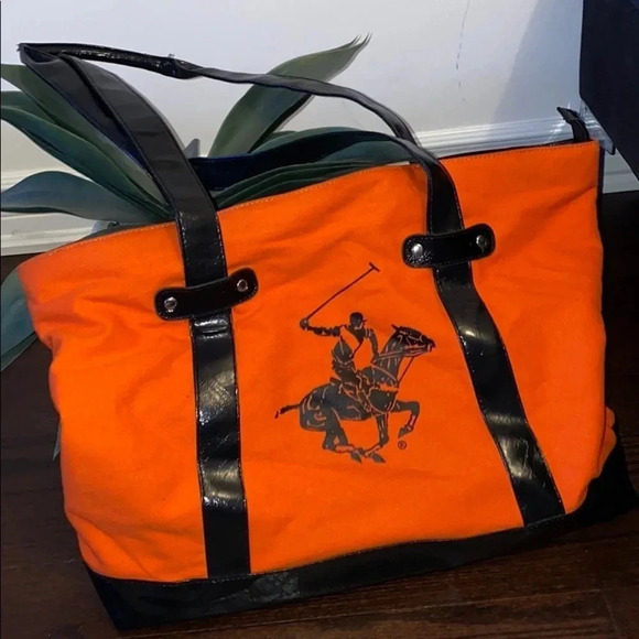 RARE Vintage Us Polo  Assn Canvas tote bag - Picture 1 of 14
